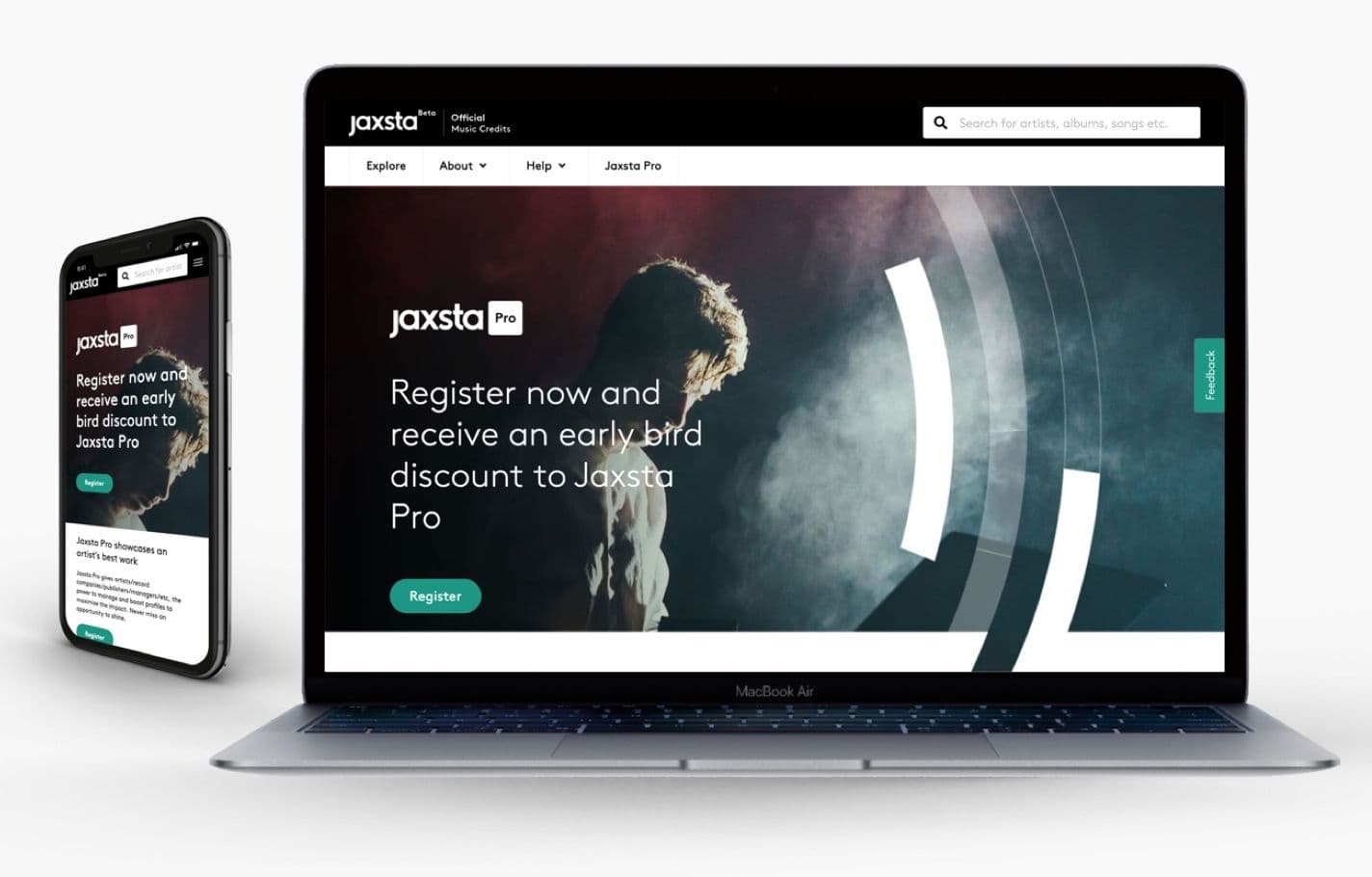 Jaxsta home page